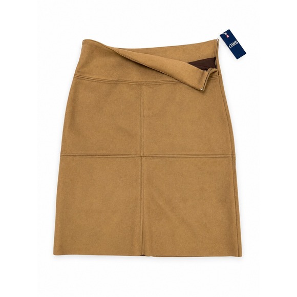 Chaps Dresses & Skirts - NWT Chaps Brown Faux Suede Pencil Midi Skirt Women's Size 14